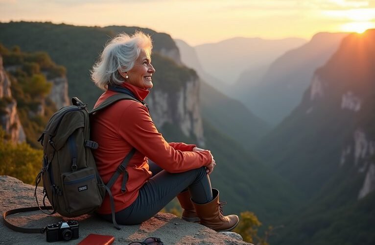 lifetime adventure of elderly woman