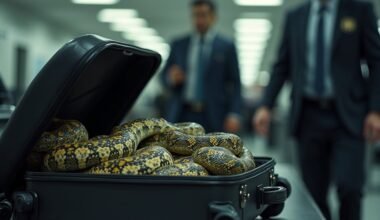 snakes discovered in passenger s luggage