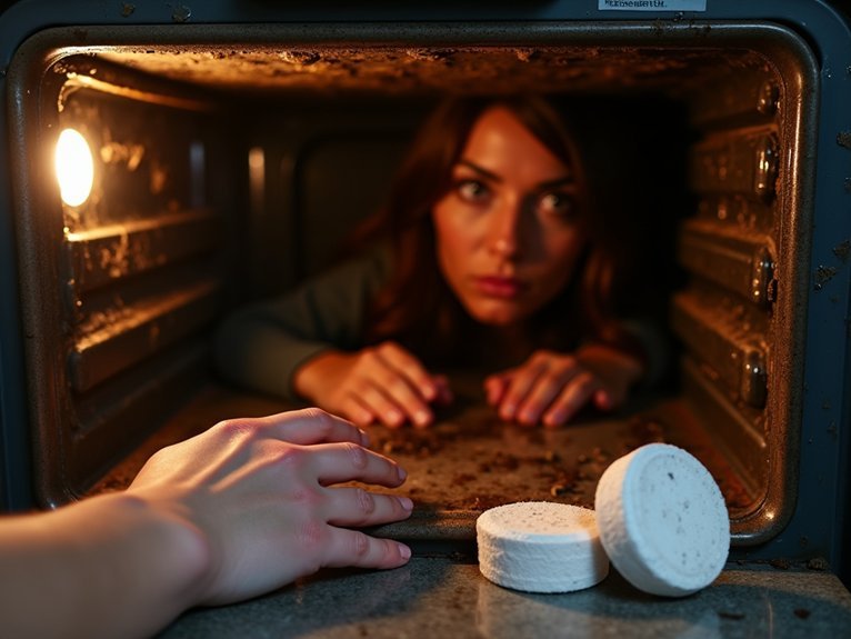 systematic oven cleaning with homemade solution