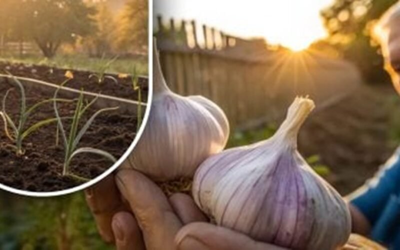garlic harvest size transformation in august