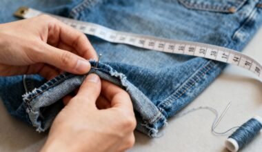 sutrumpinti džinsus be kirpimo