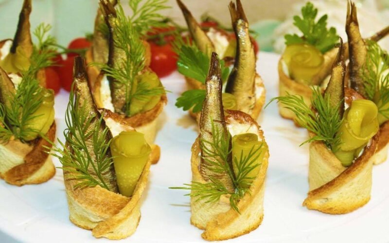 sprat sandwiches with cucumber