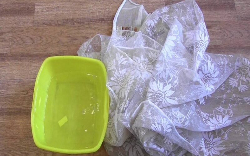 stove curtain soaked soot solution