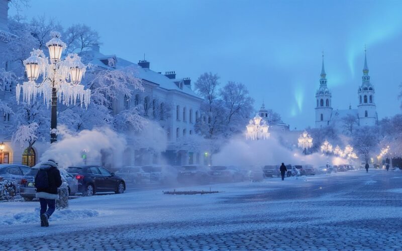 arktinė atšalė pataikė į Baltijos regioną