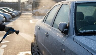 Automobilių plovimas žiemą draudžiamas