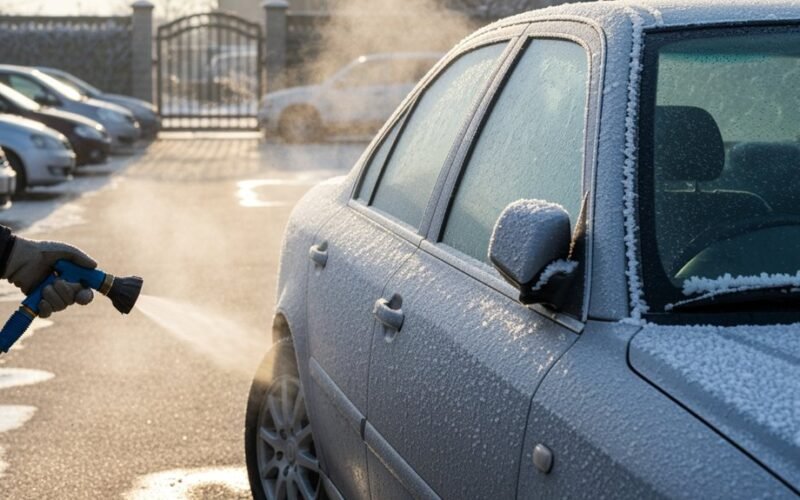 Automobilių plovimas žiemą draudžiamas