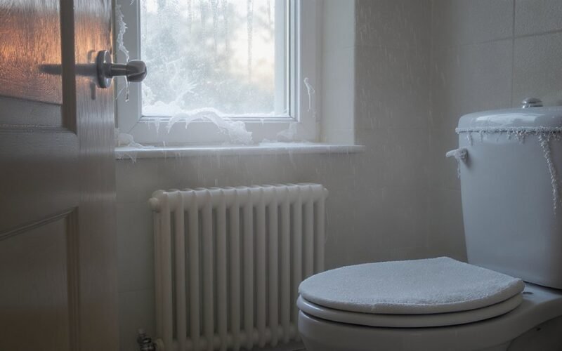 šaltas vonios kambarys be šildymo