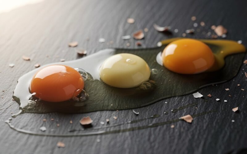 Kiaušinio trynio spalvos veiksniai