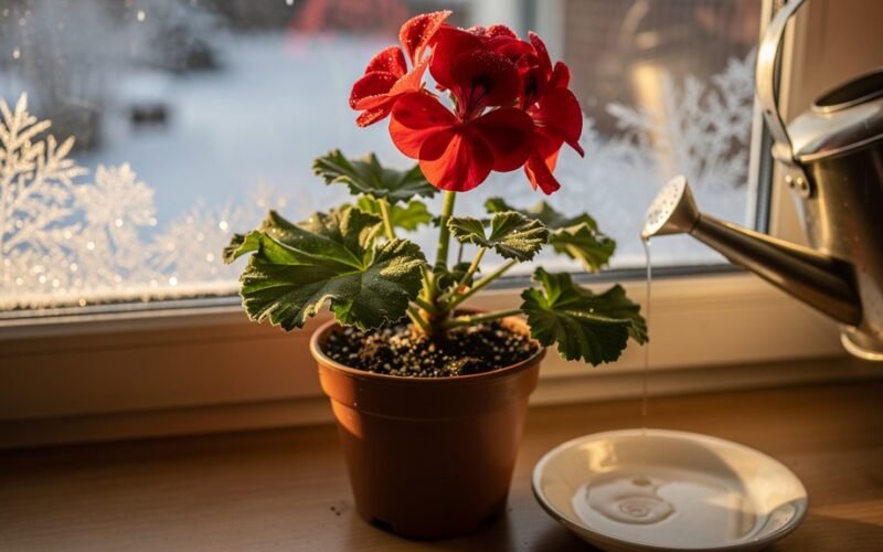 Tręšti mano pelargonijas sausį