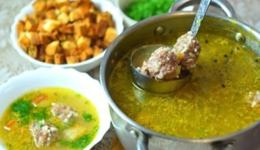 meatball soup eaten nightly