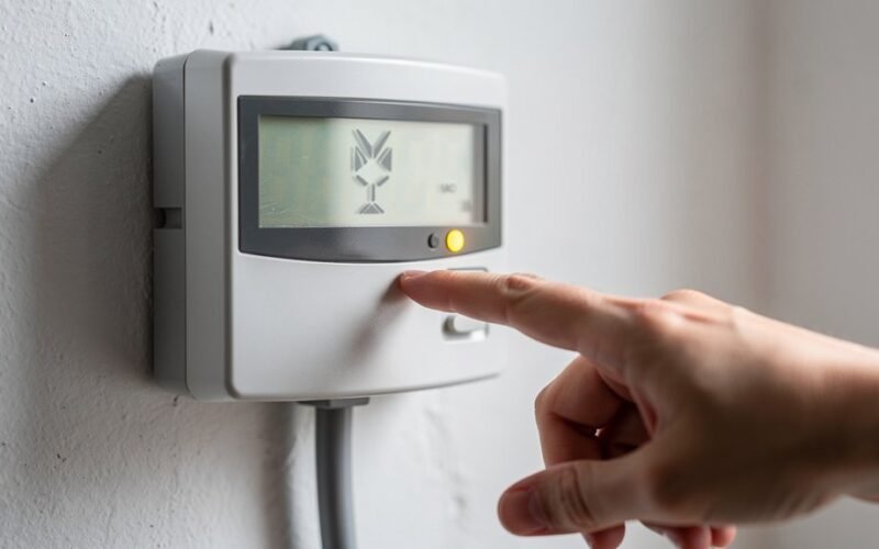 skaitiklio rodmenų ekranas rodo permokėjimą