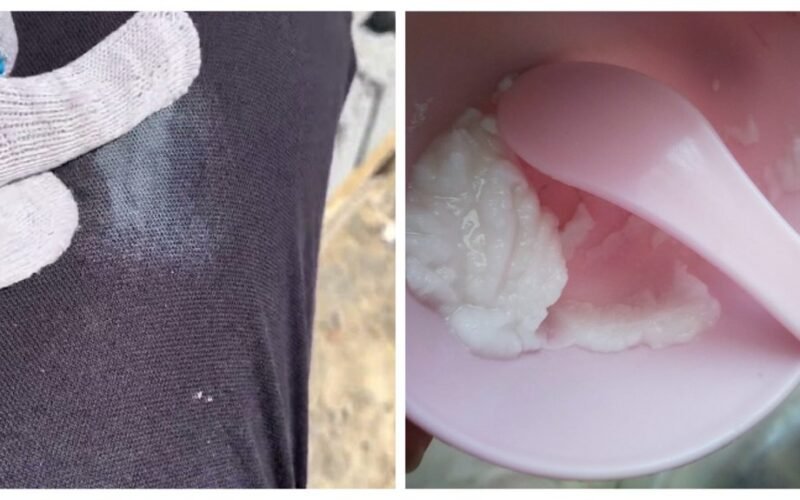 mišrūs valikliai sugadino audinį