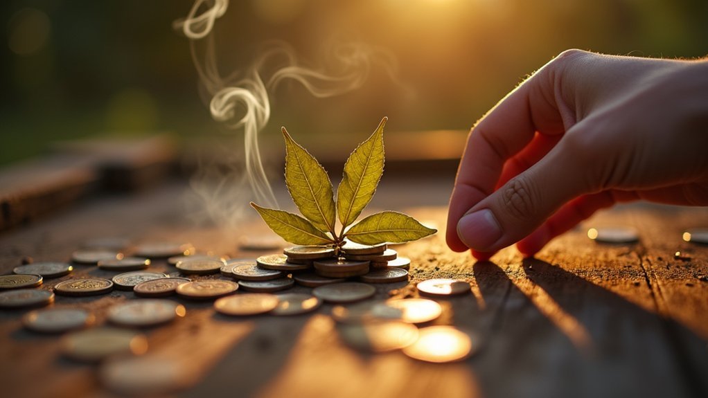 užantspauduotos monetos ir lauralas