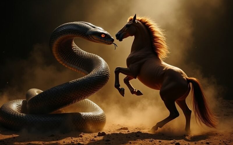 gyvatė pyktis arklys pasipiktinimas