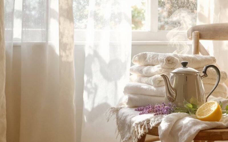 chemiškai nepaliestas šviežias patalynė