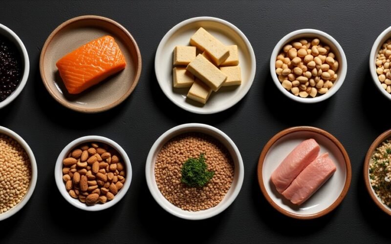 aštuoni baltymingi maisto produktai be kiaušinių