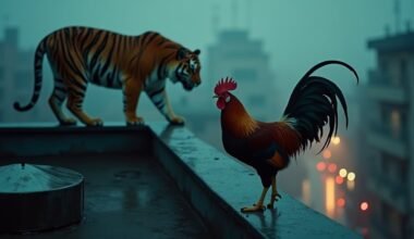 tigrai susiduria su skandalu gaidžiai