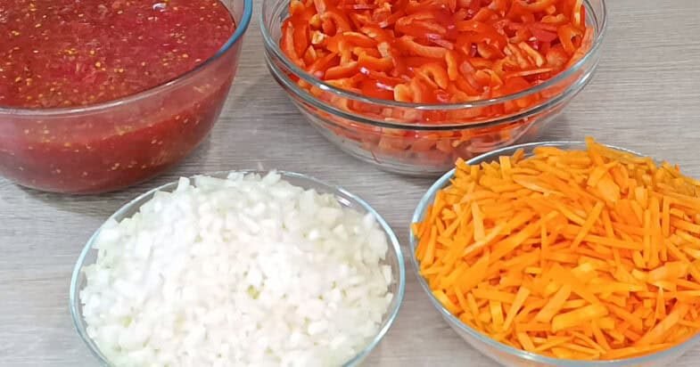 Daržovių užkandis su pupelėmis, žingsnis 2
